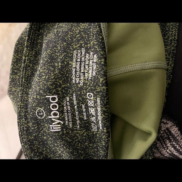 LILYBOD GEMMA (OLIVE BURST) HIGH RISE LEGGINGS L - Picture 7 of 7